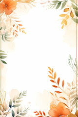 Leaves Baground with Watercolor concept design