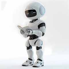 3D Robot bring Book 