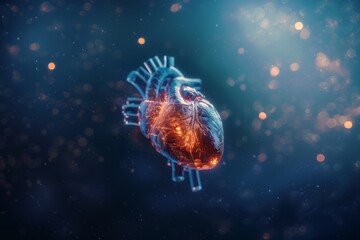 VID,Left ventricular assist system, Future Technology Medicine, Artificial heart，Medical building background