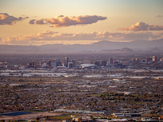 Sunset Over City