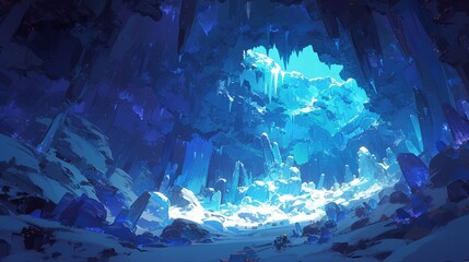 洞窟の氷柱8