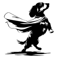 dachshund dog superhero vector