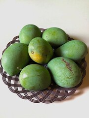 pile of mango fruit from top view