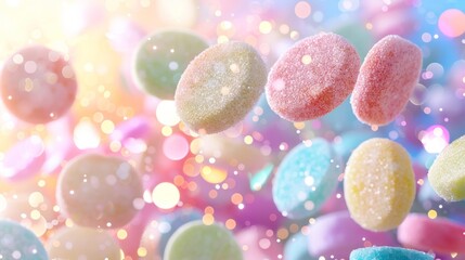 Colorful candy pops,  and  sprinkles, and festive decorations, perfect for birthdays, parties, or any sweet celebration