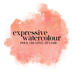 peach fuzz abstract watercolor splash