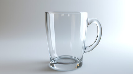Glass mug or glass isolated on white background. copy space. generative ai