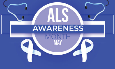 ALS awareness month. background, banner, card, poster, template. Vector illustration.