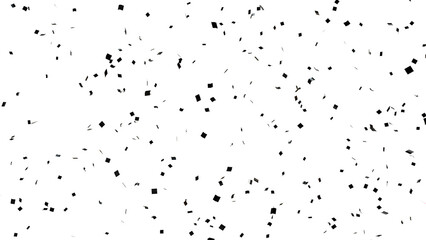 Bold Farewell: Mark an ending with a touch of style. Black confetti falls in this 3D illustration, offering a sophisticated and timeless way to depict closure or a new chapter.