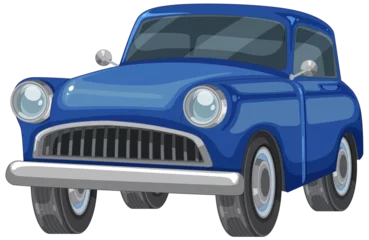 Fototapete Kinder Vector graphic of a retro blue automobile