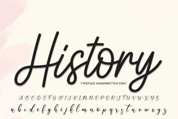 Best Alphabet Calligraphy Font lettering handwritten