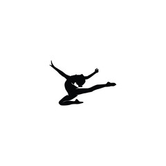 Fototapeta na wymiar Activity Women Gymnastic logo design