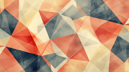 Abstract geometric background in salmon, slate and cream