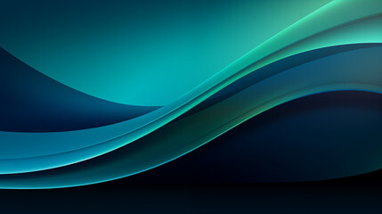 Against a digital canvas, a sleek banner design captivates with its gradient background smoothly shifting from dark green to serene blue tones, enhanced.