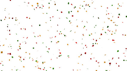 Empowering Cascade: Black, gold, and red confetti shower down in this 3D illustration, signifying triumph, empowerment, and a vibrant cultural heritage celebrated.