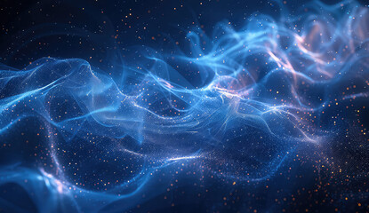 Fototapeta na wymiar Abstract blue smoke background. Created with Ai