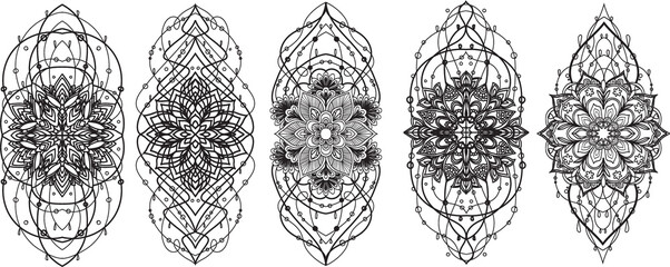 Tattoo art collection drawing and sketch black and white