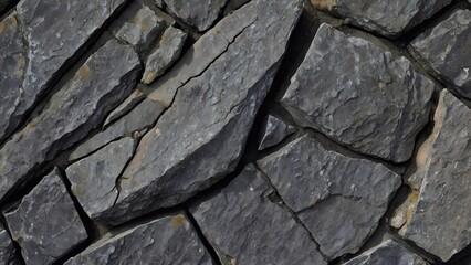 gray stone surface with cracked, close up view.