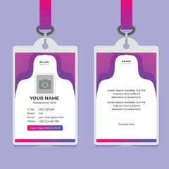 Corporate company employee identity card design