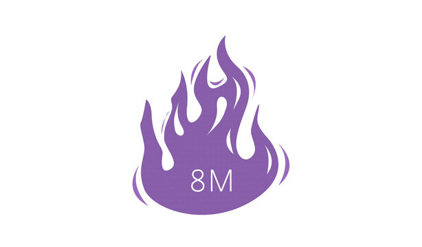 8m fire flame women&acute;s day purple png vector 
