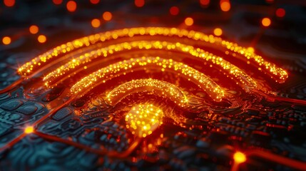 Naklejka premium Advanced Wireless Networks, 5G Telecommunication Technology