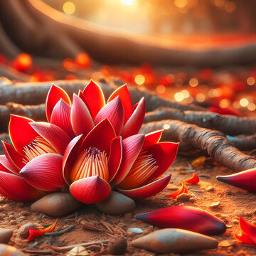 Butea Monosperma Flower Generative AI