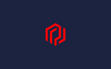 letter p hexagon logo icon design vector design template inspiration - obrazy, fototapety, plakaty