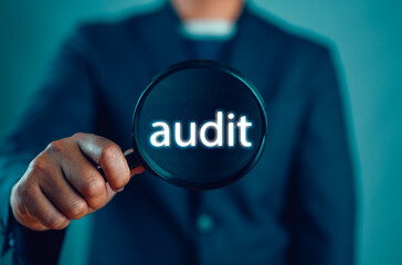 Fraud, audit, auditor. audit and Check integrity before investment concept.