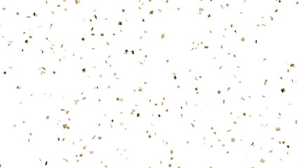 A Golden Moment: Commemorate milestones and achievements with this 3D scene. Golden confetti drifts gently downwards, creating a timeless and elegant atmosphere for celebrating life's special moments