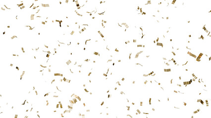 Shimmering Downpour: Embrace the joy of victory with this 3D scene. Golden confetti falls like a mesmerizing shower, symbolizing triumph and the fulfillment of dreams.