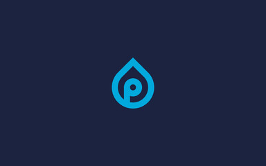 letter p with drops logo icon design vector design template inspiration