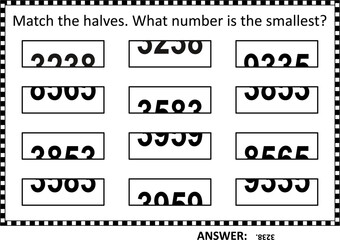 Abstract brain game, or visual puzzle. Answer included.
