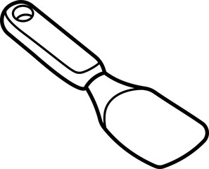 Ice cream spade outline illustration outline illustration 