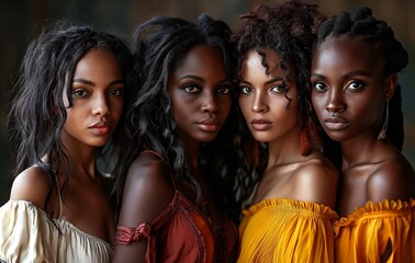 Obraz premium Elegance in Unity: A Tapestry of Women