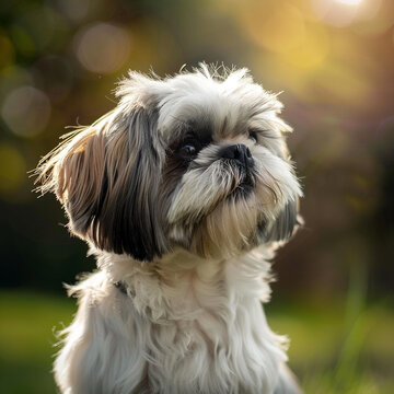 Shih Tzus luxurious coat and warm, inviting eyes, in a pampered indoor setting