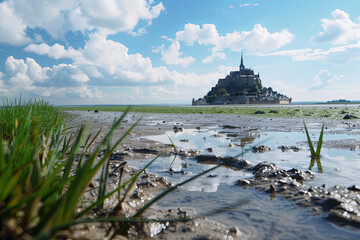 Mont Saint Michel - obrazy, fototapety, plakaty
