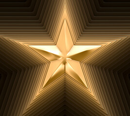 gold star pattern abstract 3d illustration 3d render