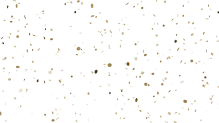 Deurstickers Ethereal Celebration: Witness a celestial spectacle in this 3D artwork. Golden confetti rains down like shimmering stars, adding a touch of elegance and wonder to any celebratory design © TruongGiang