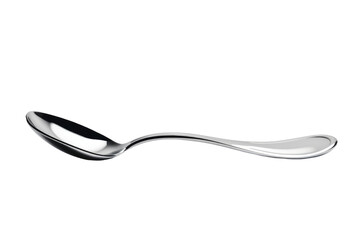 Silver Spoon Isolated on Transparent Background