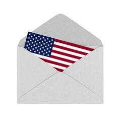 vote by mail on white background. Isolated 3D illustration