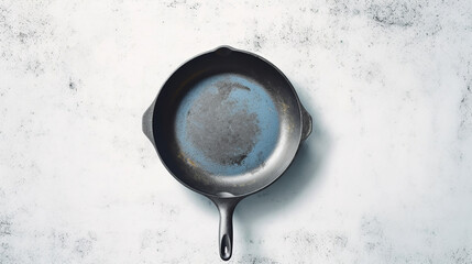 kitchenware , Empty frying cast iron pan