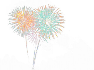 Colorful Firework transparent background