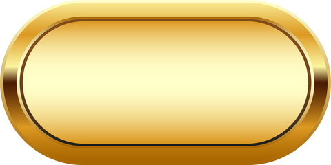 Golden button for mobile, web, or video games. GUI element