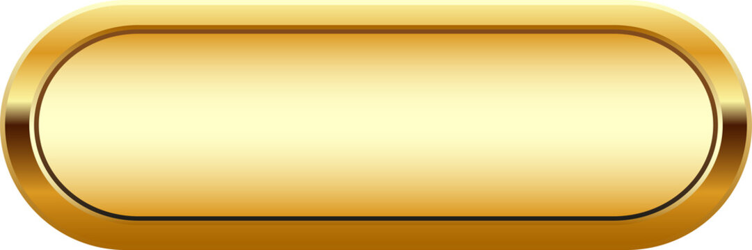 Golden button for mobile, web, or video games. GUI element