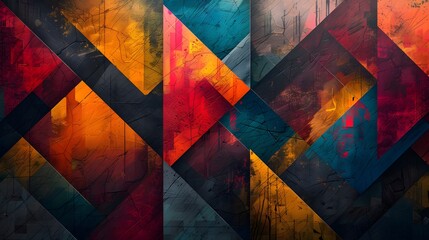 Colorful Abstract Geometry: Vibrant Design