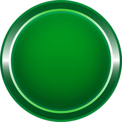 Green button for mobile, web, or video games. GUI element