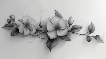  a black and white photo of a flower on a white background with a black and white photo of a flower on a white background with a black and white background.