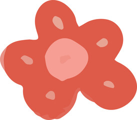 vector illustration of a red flower isolated on white background