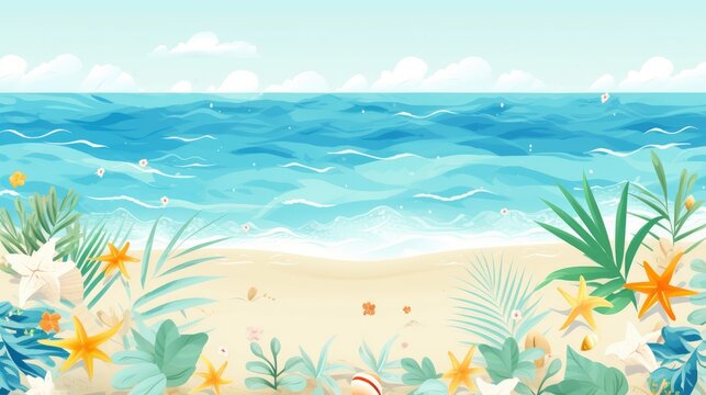 highy qaulity Summer Colorful Beach Wallpaper hd Background