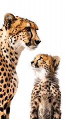 Cheetah father and sun
