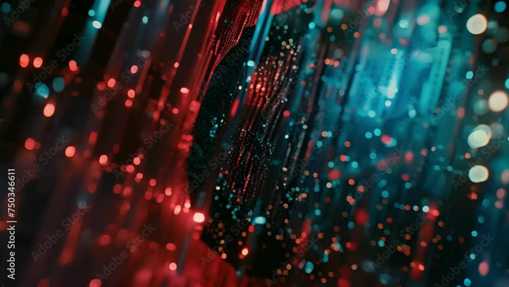 Poster a zoomedin shot of the holographic gate displaying a constantly changing and moving pattern to preve